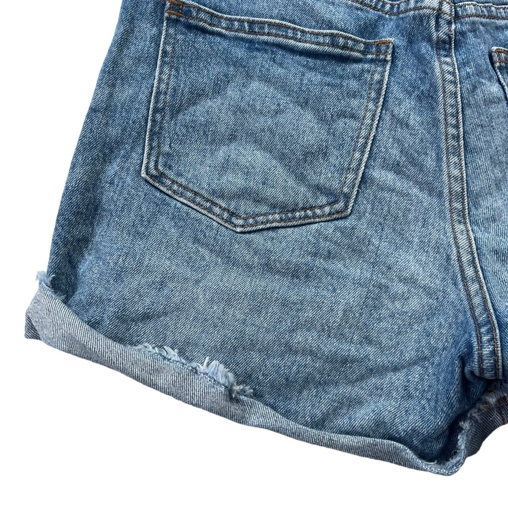 Madewell Women’s Sz. 25 Light Wash Denim High Rise Fringe Cuff Jean Shorts F1607 - Picture 13 of 14